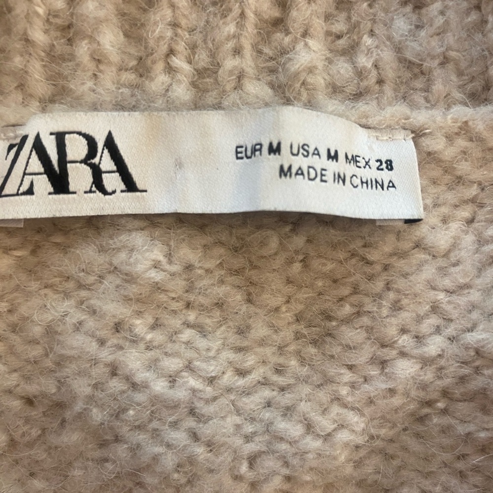 Zara Crochet Floral Knit Cardigan Cottagecore size M - Picture 8 of 16